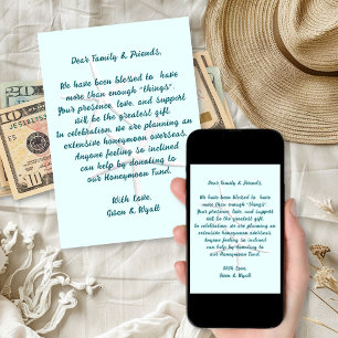 Cartões de Enclosure de Casamento com Texto de Poç