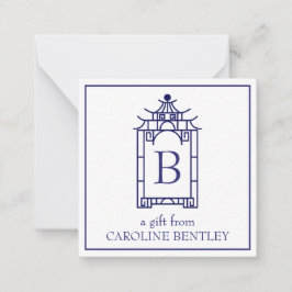 Cartões De Enclosure Pagoda Monogramas De Pagoda