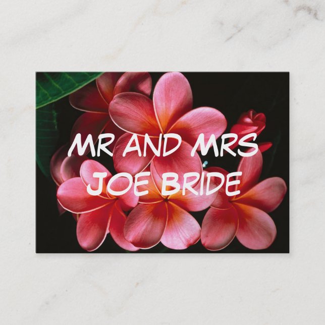 Cartões de endereço de nova casa com flores rosa q (Frente)