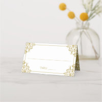 Cartões de Entalhe da Placa de Lugar Elegante - Na