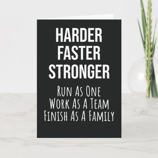 Cartões de Equipe de Corrida Motivação Corredor Mo (Frente)