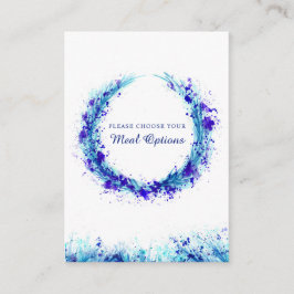 Cartões de escolha de refeição de casamento com sp