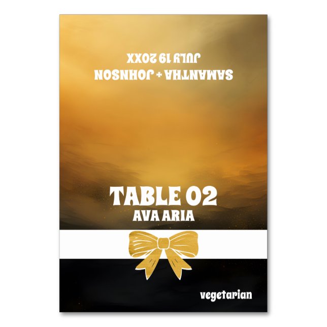 Cartões de escolha de refeições para casamentos co (Frente)