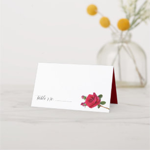 Cartões de Escolta de Casamento de rosa vermelha