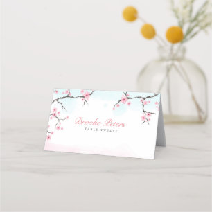 Cartões de Escolta de Casamento   Flor de Cereja d