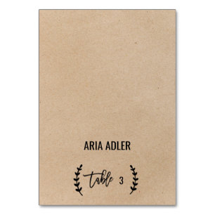 Cartões de Escort Locais Rustic Chic Faux Kraft