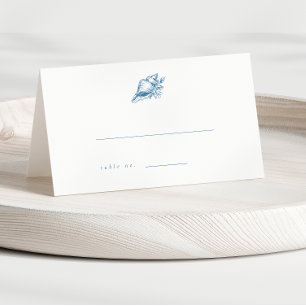 Cartões de Escorta de Casamento de Seashell de Vin