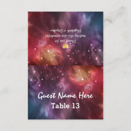 Cartões de Escorta de Casamento Número Galaxy Star