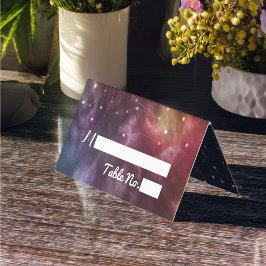 Cartões de Escorta de Casamento Número Galaxy Star