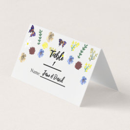 Cartões de Espaço Branco Elegante Boho Wildflower