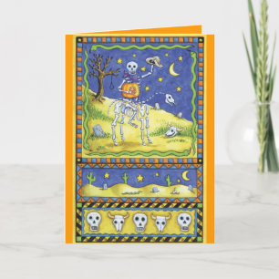 Cartões de esqueleto de Halloween