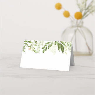 Cartões de Etiqueta de Comida de Casamento Verde, 
