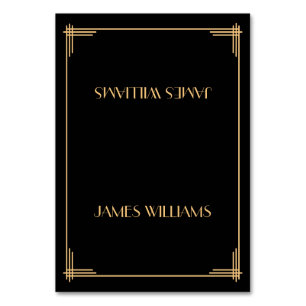 Cartões de Excelente preto Vintage Gatsby Art Deco