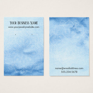 Cartões de Exibição com Cor de Água Azul Mandala