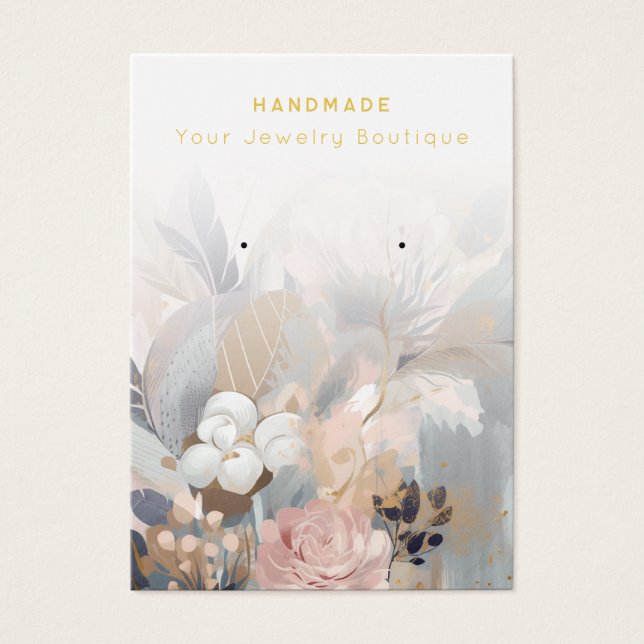 Cartões de exibição de joias das flores de Abstrat (Frente)