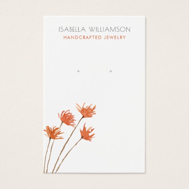 Cartões de Exibição de Joias de Altura Laranja bon (Frente)