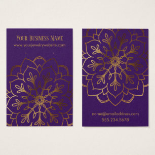 Cartões de Exibição Dourados do Retentor de Roxos