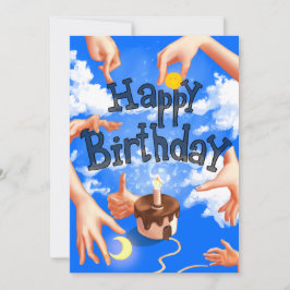 Cartões de felicitações de aniversário Nuvens Azui