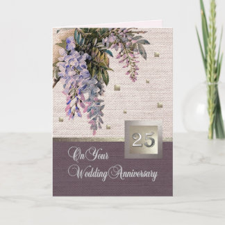 Cartões de Felicitações de Bodas de Prata de 25 An