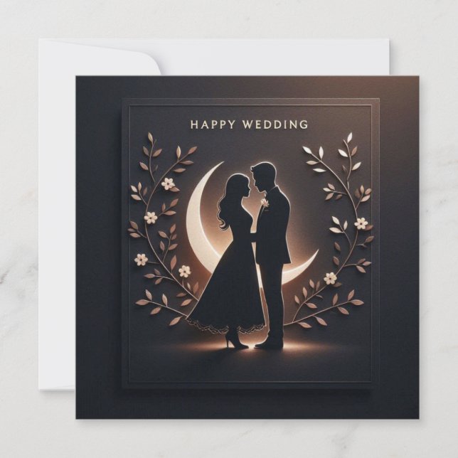 Cartões de Felicitações de Casamento  (Frente)