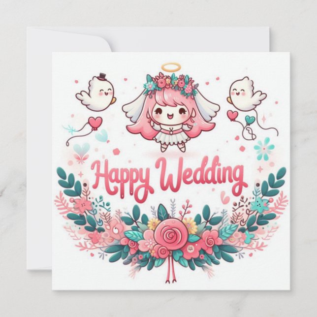 Cartões de Felicitações de Casamento  (Frente)
