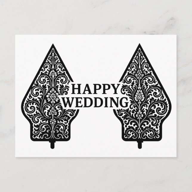 Cartões de Felicitações de Casamento  (Frente)