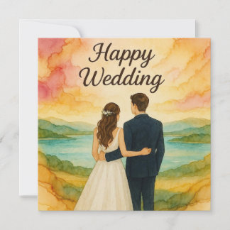 Cartões de Felicitações de Casamento Felizes