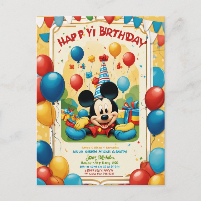 cartões de feliz aniversário para bebê (Frente)