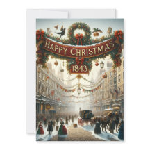 Cartões de 'Feliz Natal' inspirados em Dickens