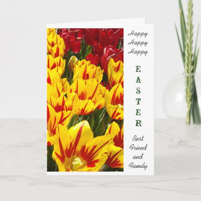 Cartões de felz pascoa Melhores Saudações de Amigo (Frente)