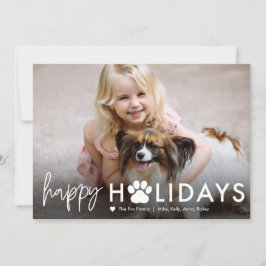 Cartões de Férias Pet EDITÁVEIS COLORIDOS de Natal
