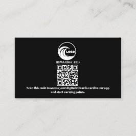 Cartões de Fidelidade Código QR Virtual Logotipo E