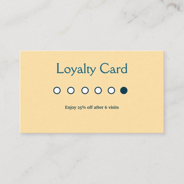 cartões de fidelidade de salão de negócios clássic (Frente)