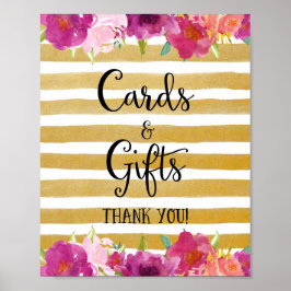 Cartões de flores e presentes Impressão de Poster