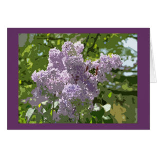 Cartões de flores lilás adoráveis
