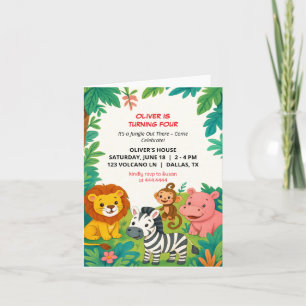 Cartões De Folga De Carteiro Para Animais Safari