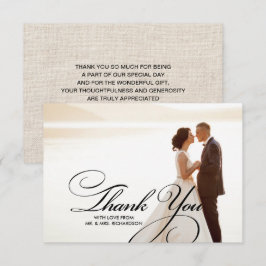 Cartões de Foto de Agradecimento de Casamento com