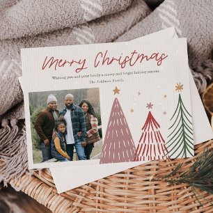 Cartões de Foto de Árvore de Natal Modernos e Aleg