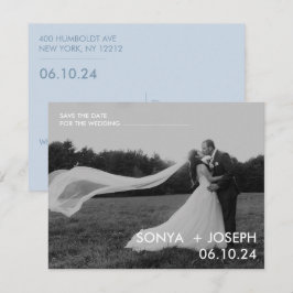 Cartões de Foto de Casamento Mínimos para Salvar a