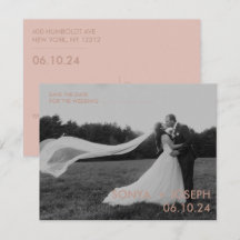 Cartões de Foto de Casamento Mínimos para Salvar a
