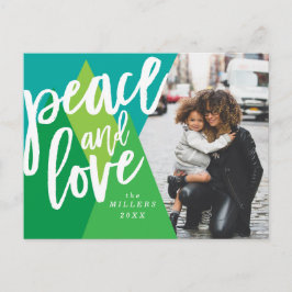 Cartões de foto de Natal Brilhante de Paz e Amor