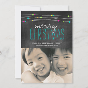 Cartões de foto de Natal brilhantes do quadro