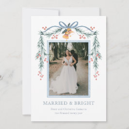 Cartões de foto de Natal Casado e Brilhante