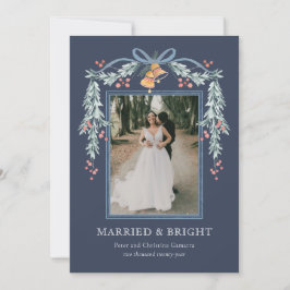 Cartões de foto de Natal Casado e Brilhante