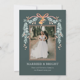 Cartões de foto de Natal Casado e Brilhante