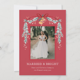 Cartões de foto de Natal Casado e Brilhante