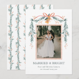 Cartões de foto de Natal Casado e Brilhante