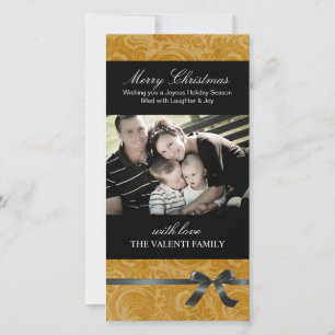 Cartões de foto de Natal Classy Ouro