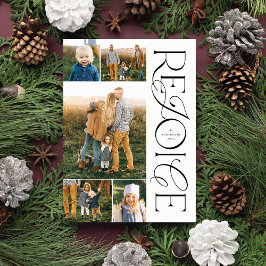 Cartões de foto de Natal Cristãos Rejoice