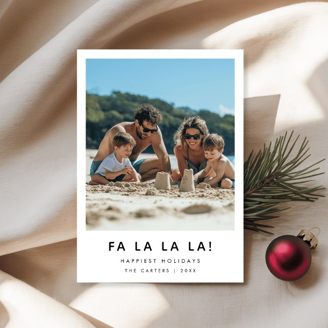 Cartões de foto de Natal Da Família Fa La La La La (Criador carregado)